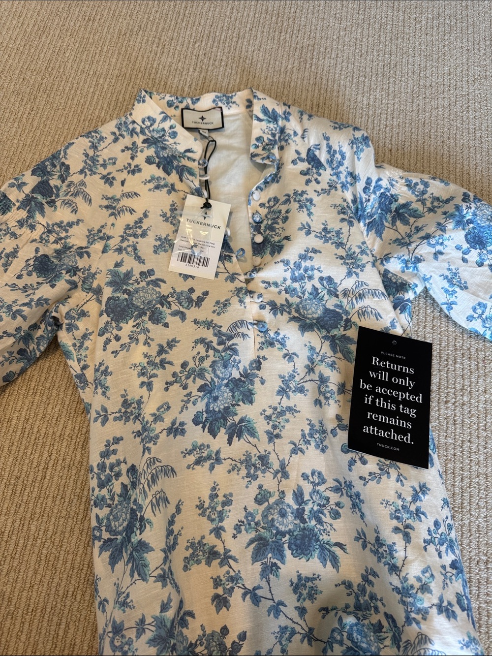 Tuckernuck Blue and White Floral Mini Dress